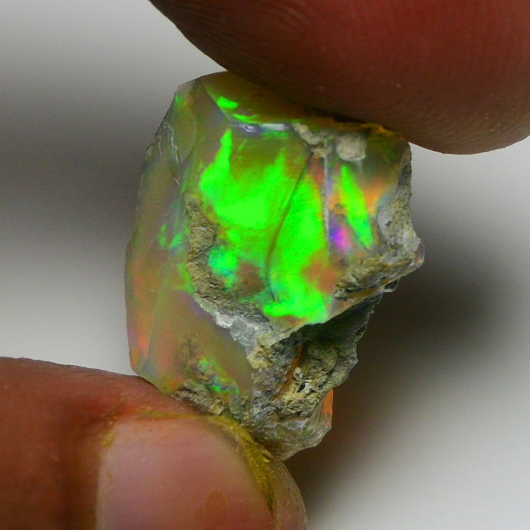 Black Opal 13.80 Carats | Natural Black Ethiopian Opal Rough - Ready for Cutting & Jewelry!