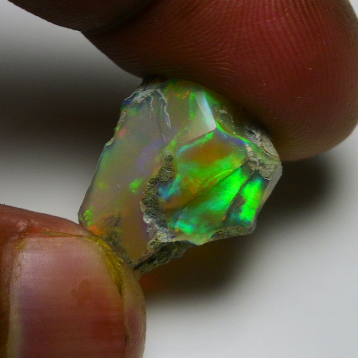 Black Opal 13.80 Carats | Natural Black Ethiopian Opal Rough - Ready for Cutting & Jewelry!