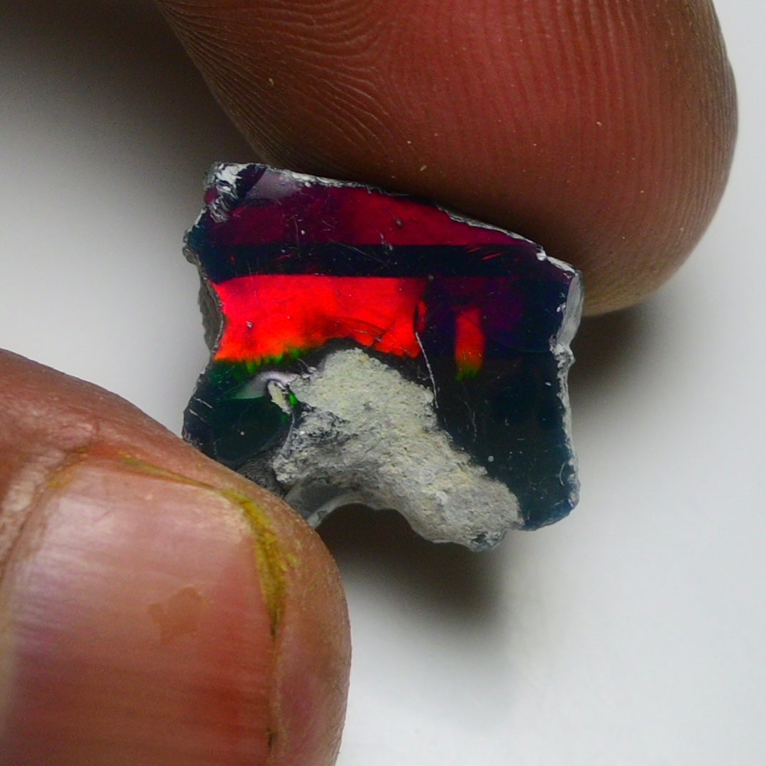 Black Opal 6.60 Carats | Natural Black Ethiopian Opal Rough - Ready for Cutting & Jewelry!
