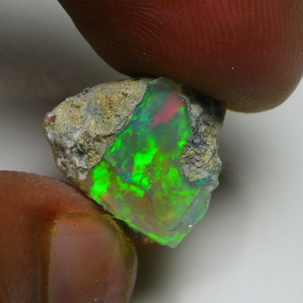 Black Opal 11.40 Carats | Natural Black Ethiopian Opal Rough - Ready for Cutting & Jewelry!