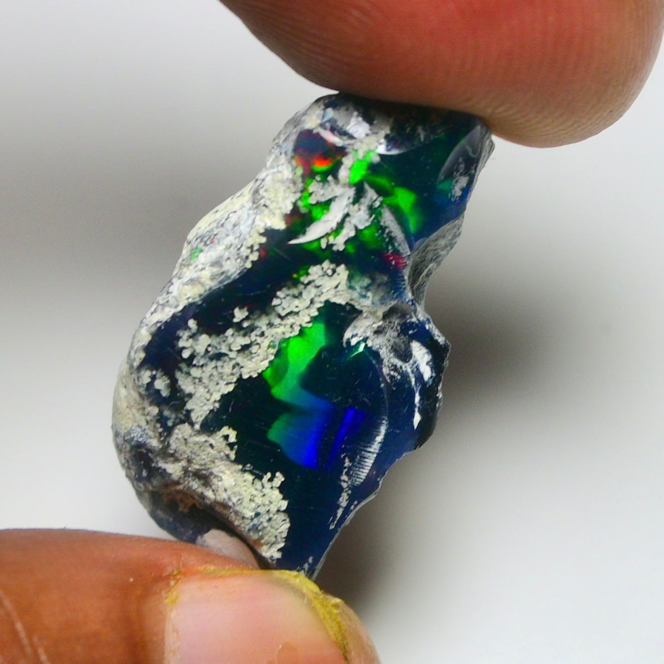 Black Opal 12.50 Carats | Natural Black Ethiopian Opal Rough - Ready for Cutting & Jewelry!