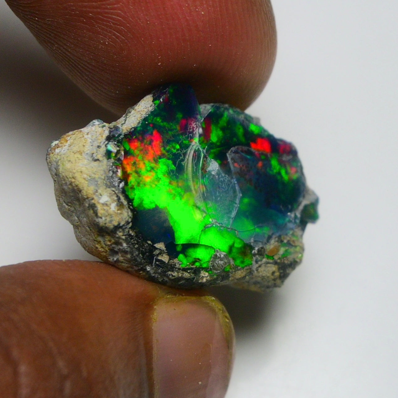 Black Opal 18.95 Carats | Natural Black Ethiopian Opal Rough - Ready for Cutting & Jewelry!