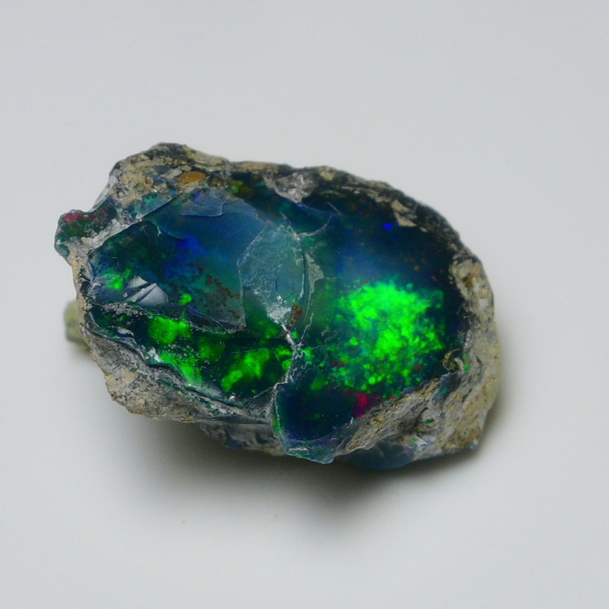 Black Opal 18.95 Carats | Natural Black Ethiopian Opal Rough - Ready for Cutting & Jewelry!