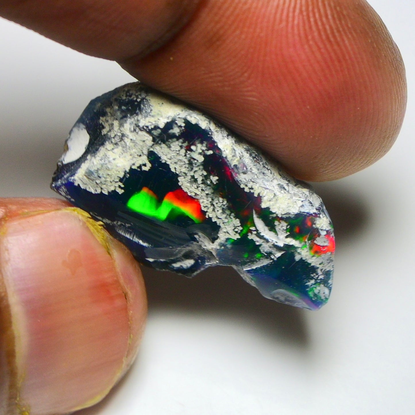 Black Opal 12.50 Carats | Natural Black Ethiopian Opal Rough - Ready for Cutting & Jewelry!