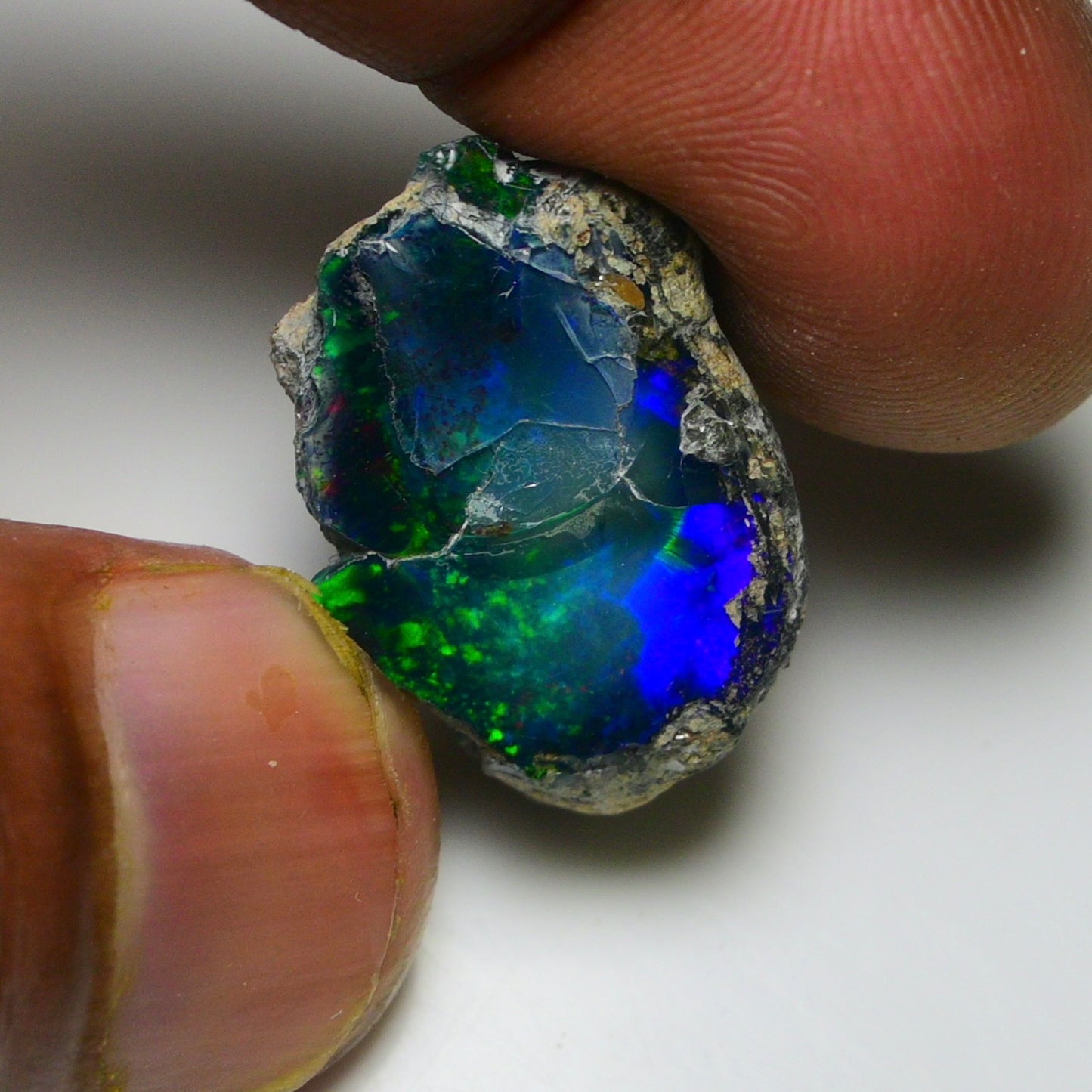 Black Opal 18.95 Carats | Natural Black Ethiopian Opal Rough - Ready for Cutting & Jewelry!