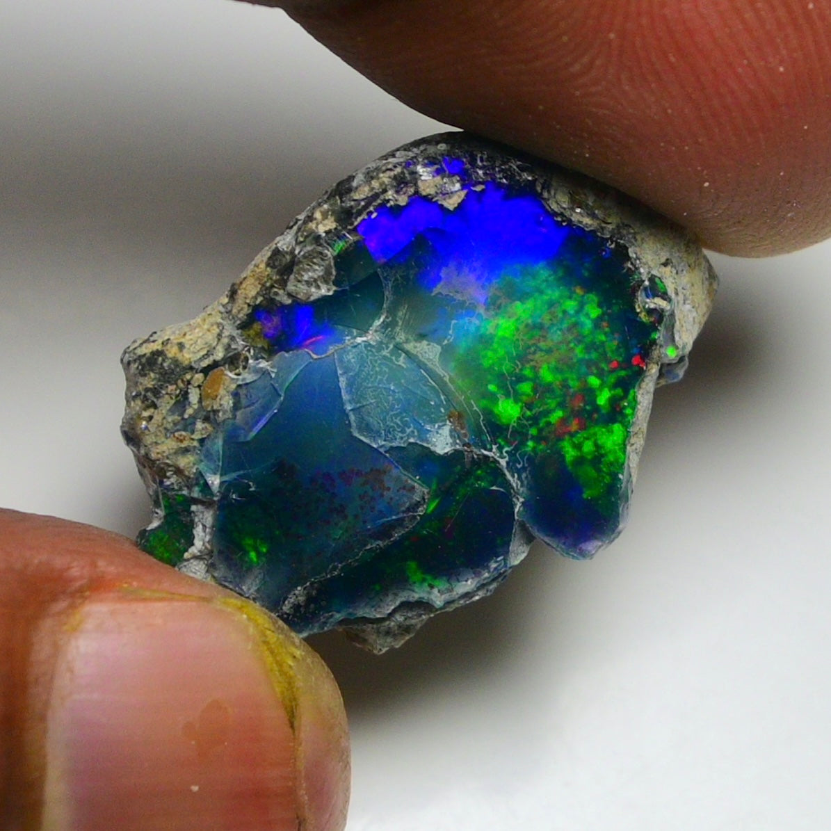 Black Opal 18.95 Carats | Natural Black Ethiopian Opal Rough - Ready for Cutting & Jewelry!