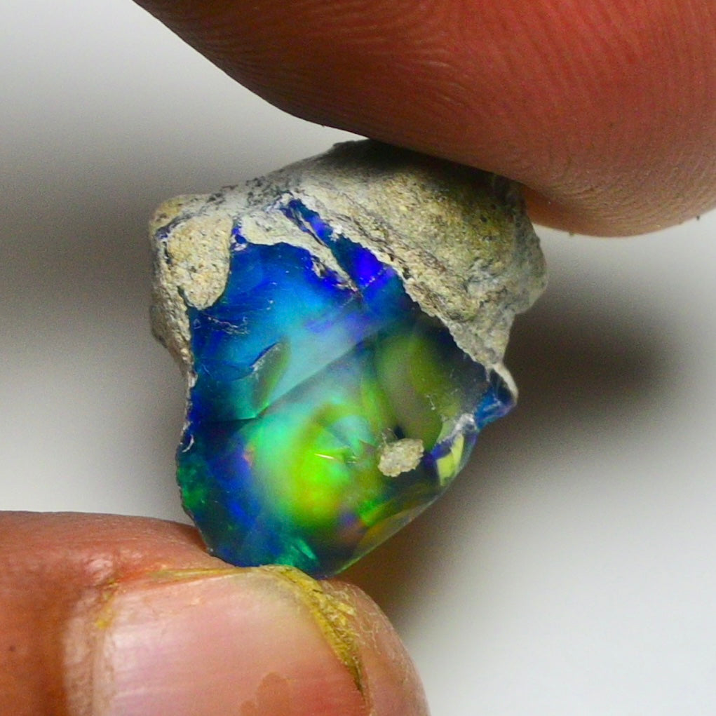 Black Opal 9.00 Carats | Natural Black Ethiopian Opal Rough - Ready for Cutting & Jewelry!