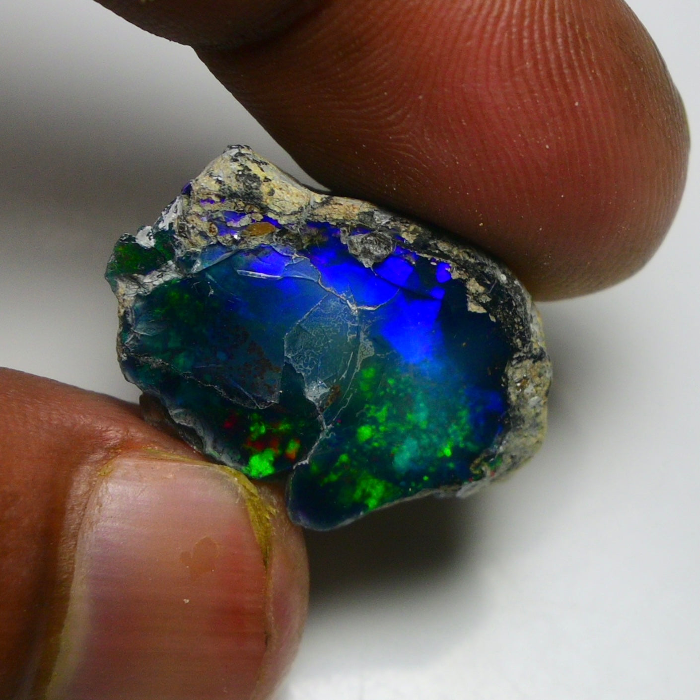 Black Opal 18.95 Carats | Natural Black Ethiopian Opal Rough - Ready for Cutting & Jewelry!