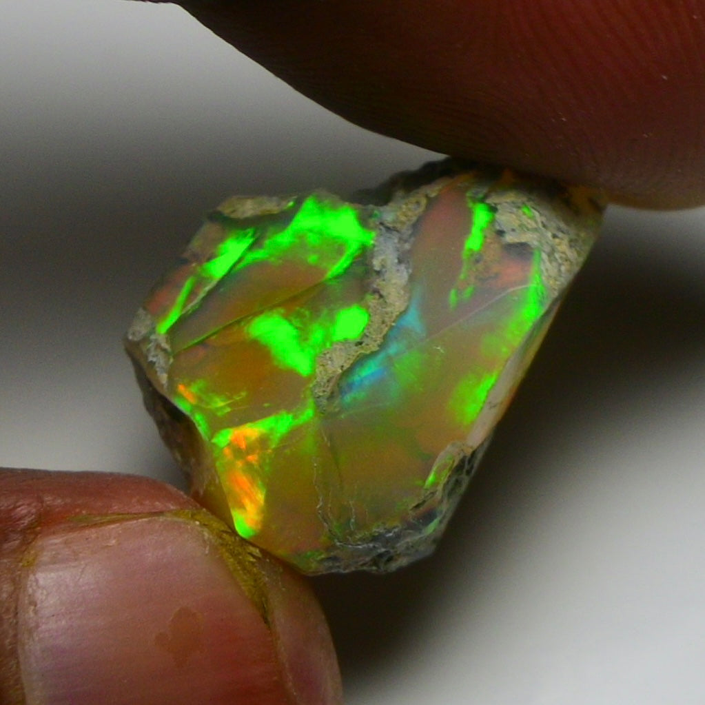 Black Opal 13.80 Carats | Natural Black Ethiopian Opal Rough - Ready for Cutting & Jewelry!