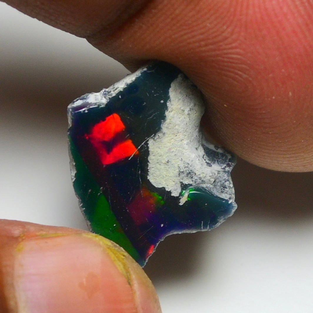 Black Opal 6.60 Carats | Natural Black Ethiopian Opal Rough - Ready for Cutting & Jewelry!