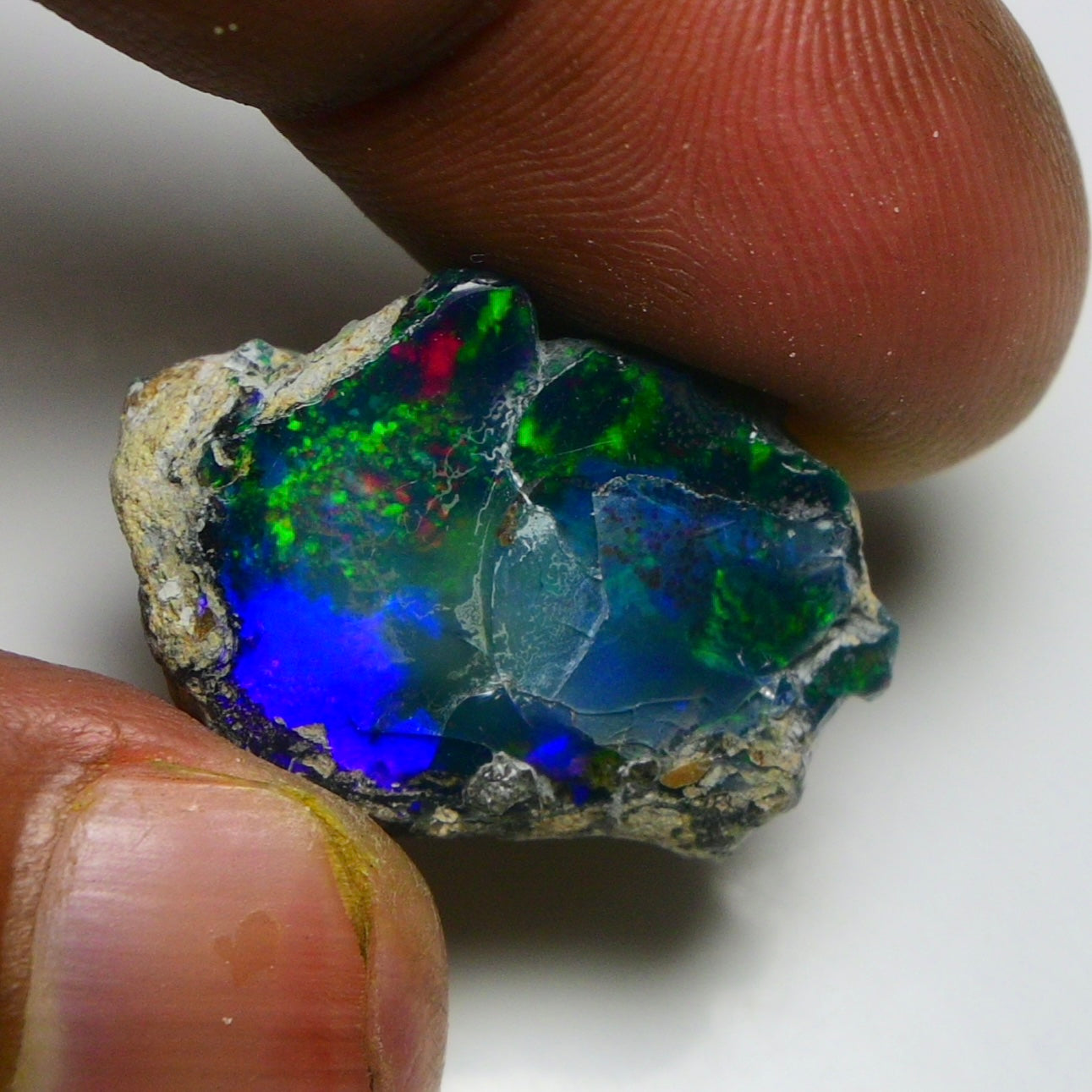 Black Opal 18.95 Carats | Natural Black Ethiopian Opal Rough - Ready for Cutting & Jewelry!