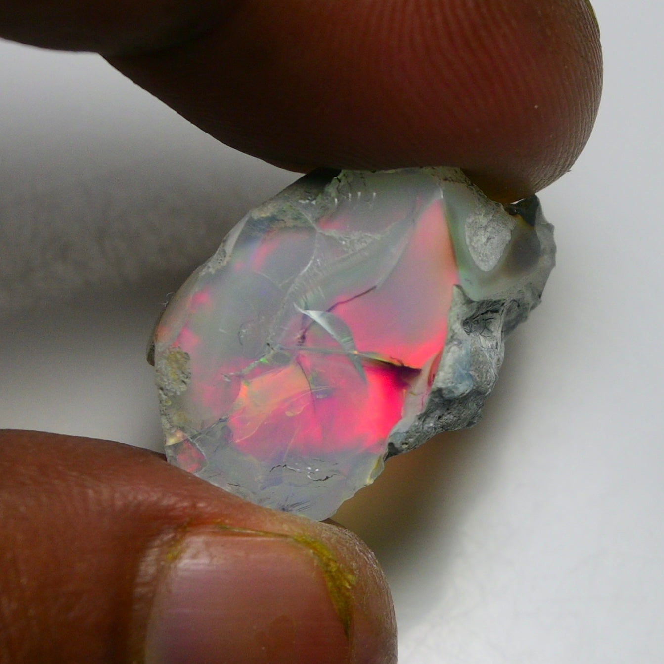 Black Opal 14.60 Carats | Natural Black Ethiopian Opal Rough - Ready for Cutting & Jewelry!