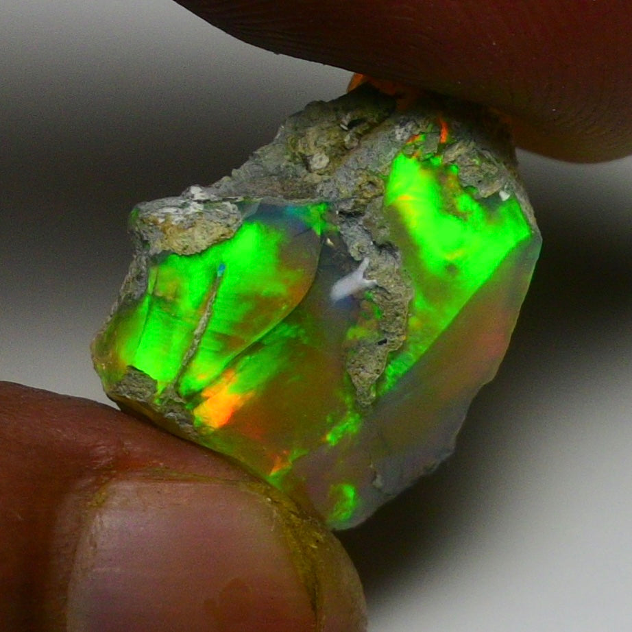 Black Opal 13.80 Carats | Natural Black Ethiopian Opal Rough - Ready for Cutting & Jewelry!
