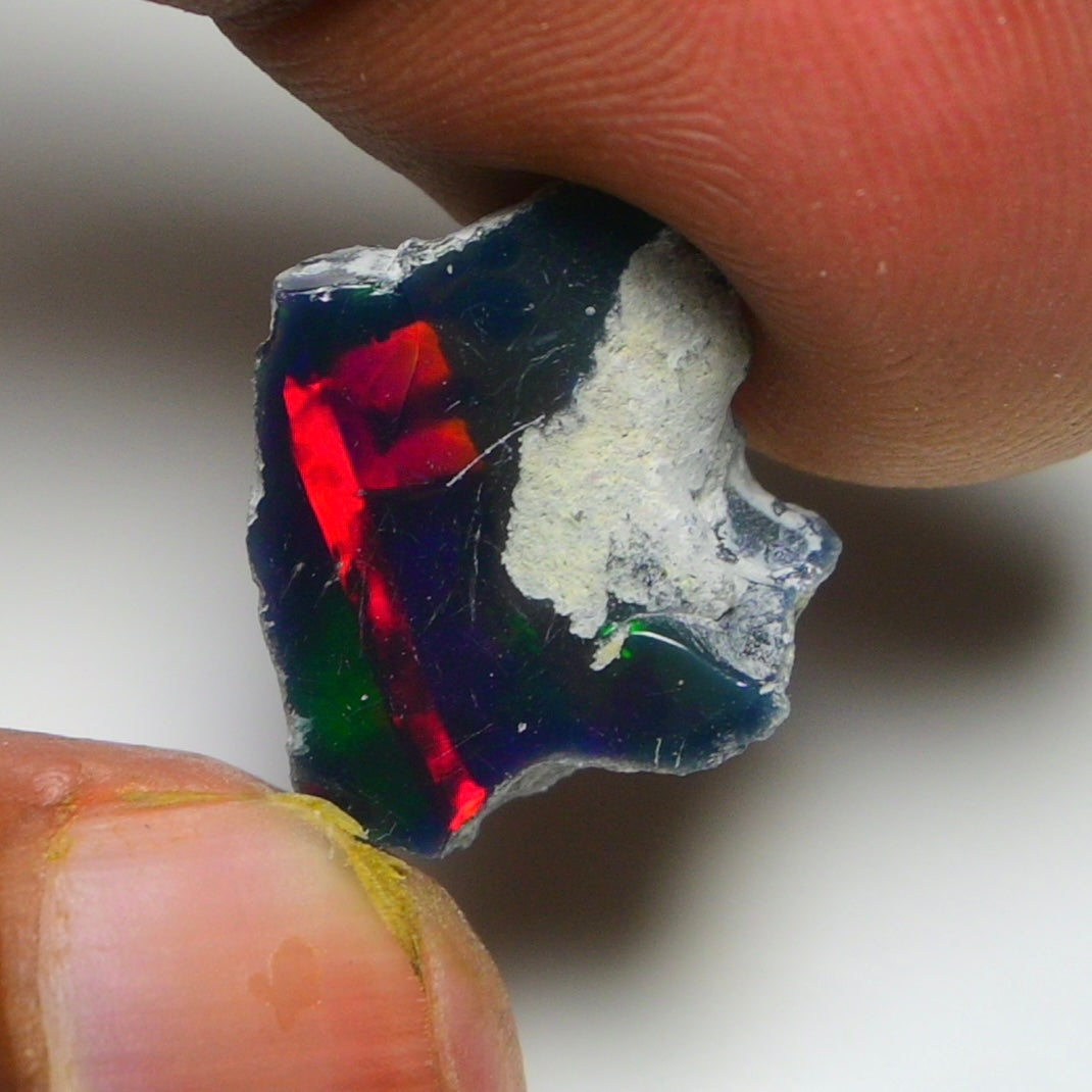 Black Opal 6.60 Carats | Natural Black Ethiopian Opal Rough - Ready for Cutting & Jewelry!