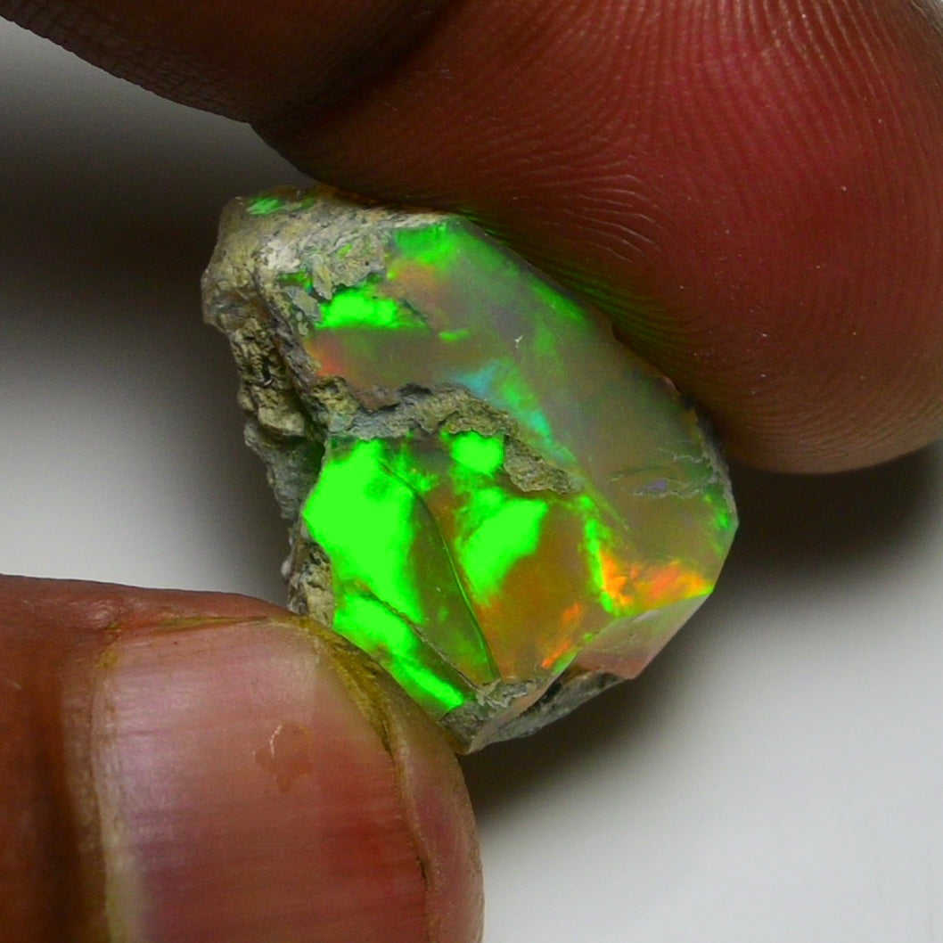 Black Opal 13.80 Carats | Natural Black Ethiopian Opal Rough - Ready for Cutting & Jewelry!