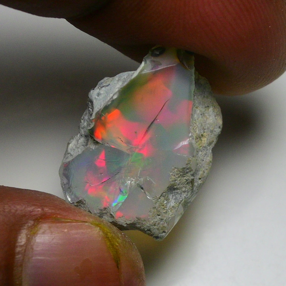 Black Opal 14.60 Carats | Natural Black Ethiopian Opal Rough - Ready for Cutting & Jewelry!
