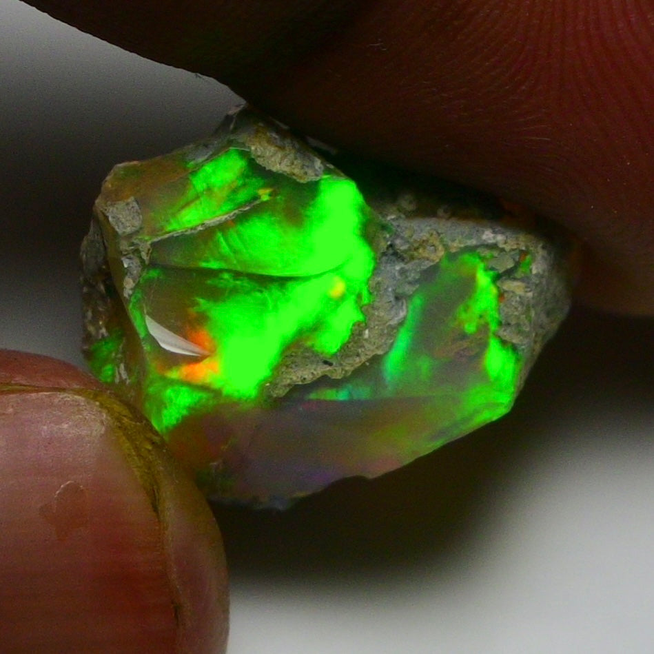 Black Opal 13.80 Carats | Natural Black Ethiopian Opal Rough - Ready for Cutting & Jewelry!