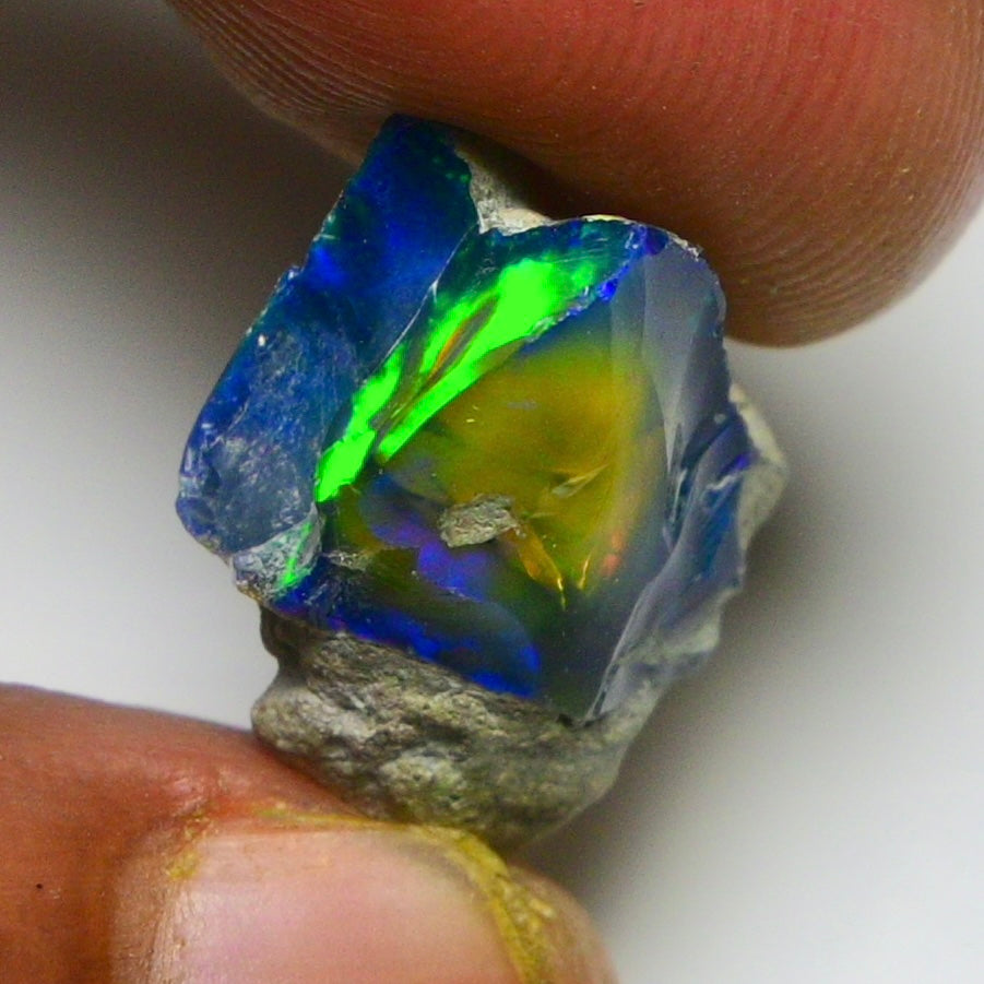 Black Opal 9.00 Carats | Natural Black Ethiopian Opal Rough - Ready for Cutting & Jewelry!