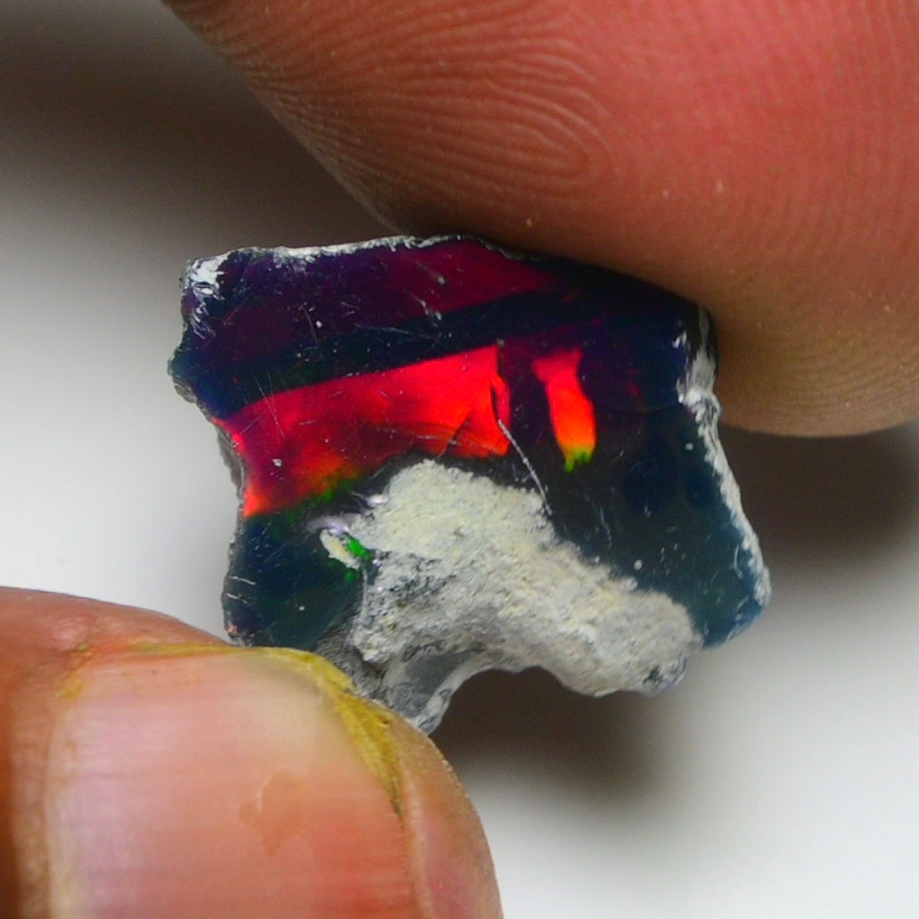 Black Opal 6.60 Carats | Natural Black Ethiopian Opal Rough - Ready for Cutting & Jewelry!