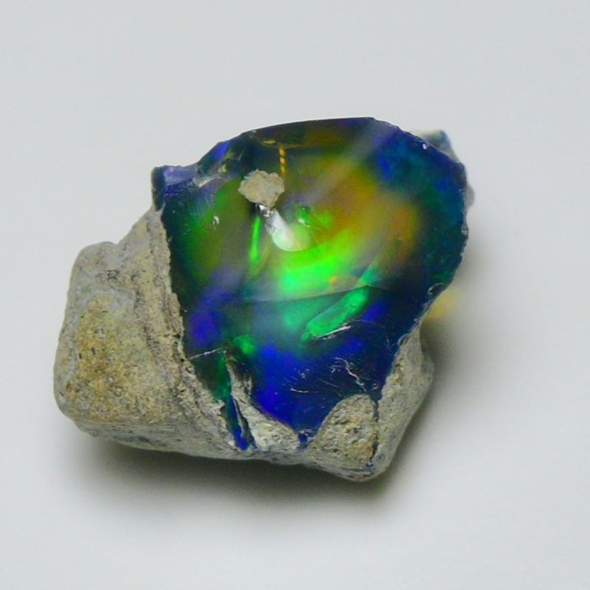 Black Opal 9.00 Carats | Natural Black Ethiopian Opal Rough - Ready for Cutting & Jewelry!