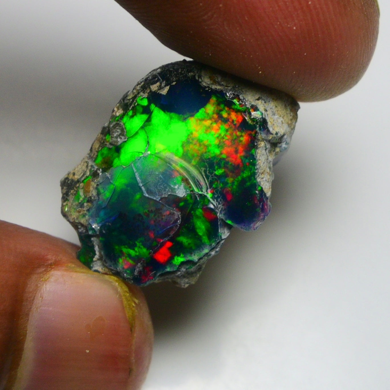 Black Opal 18.95 Carats | Natural Black Ethiopian Opal Rough - Ready for Cutting & Jewelry!