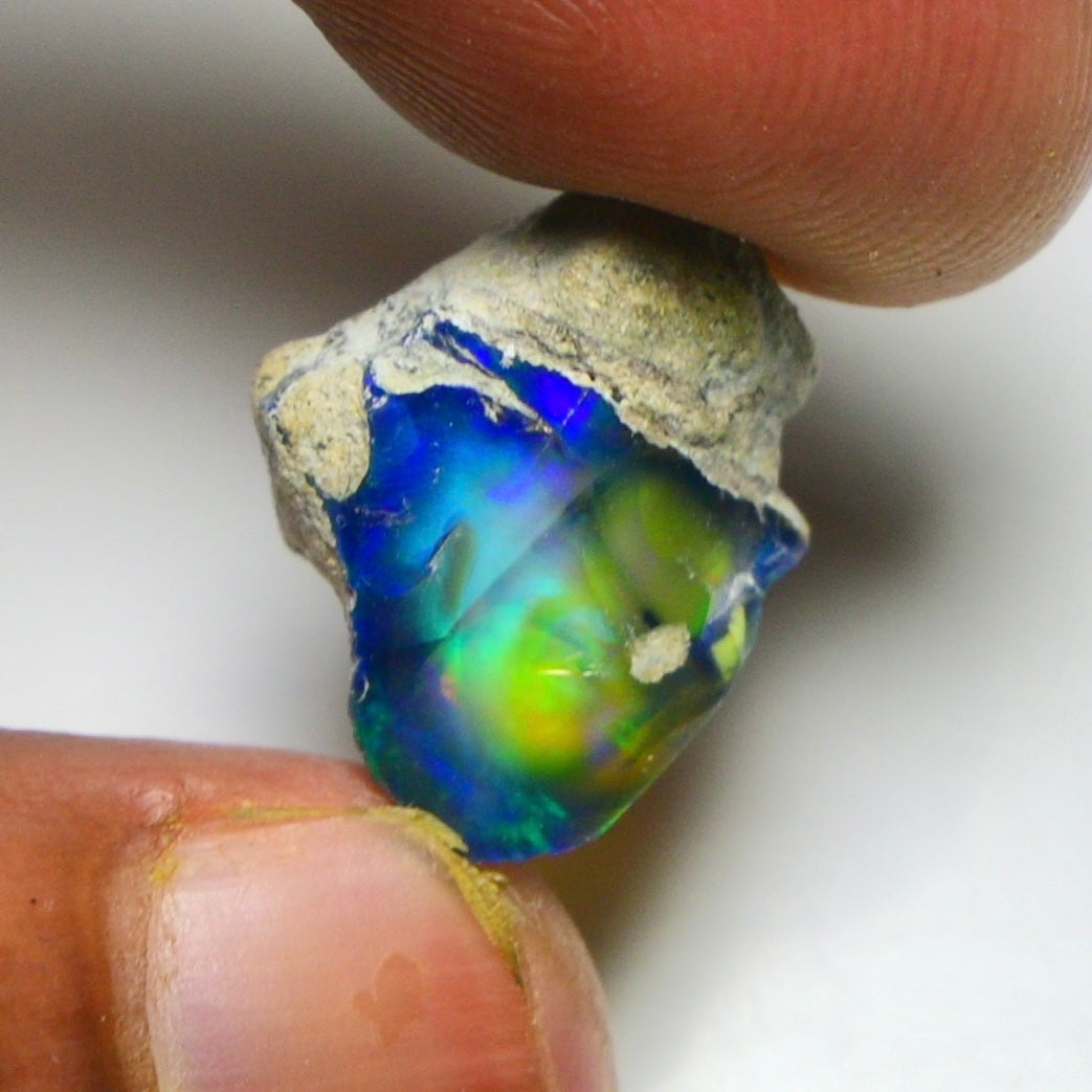 Black Opal 9.00 Carats | Natural Black Ethiopian Opal Rough - Ready for Cutting & Jewelry!