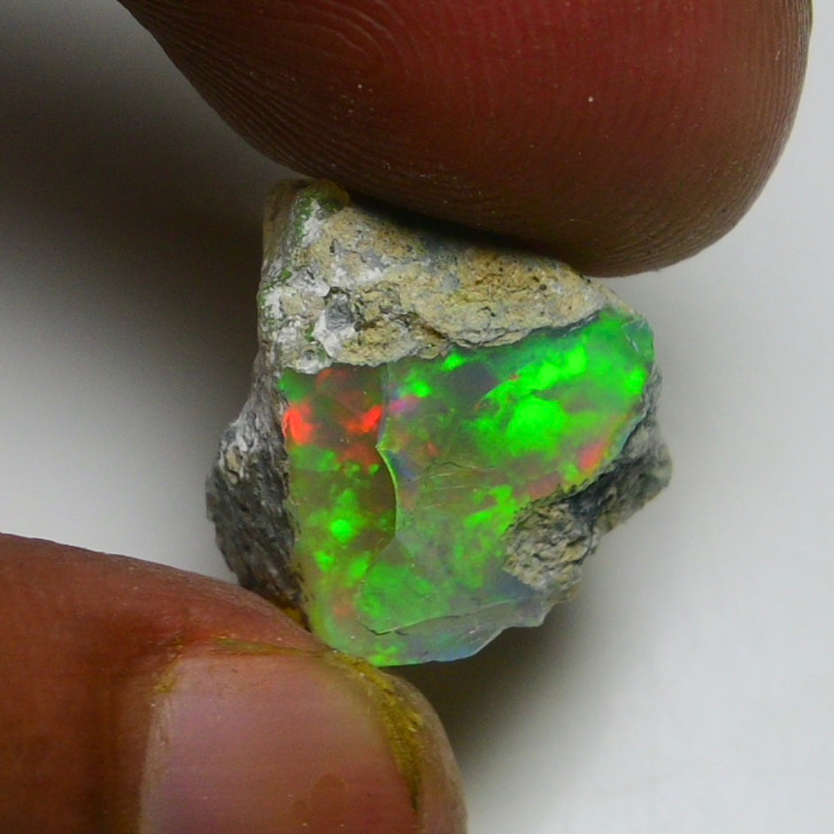 Black Opal 11.40 Carats | Natural Black Ethiopian Opal Rough - Ready for Cutting & Jewelry!