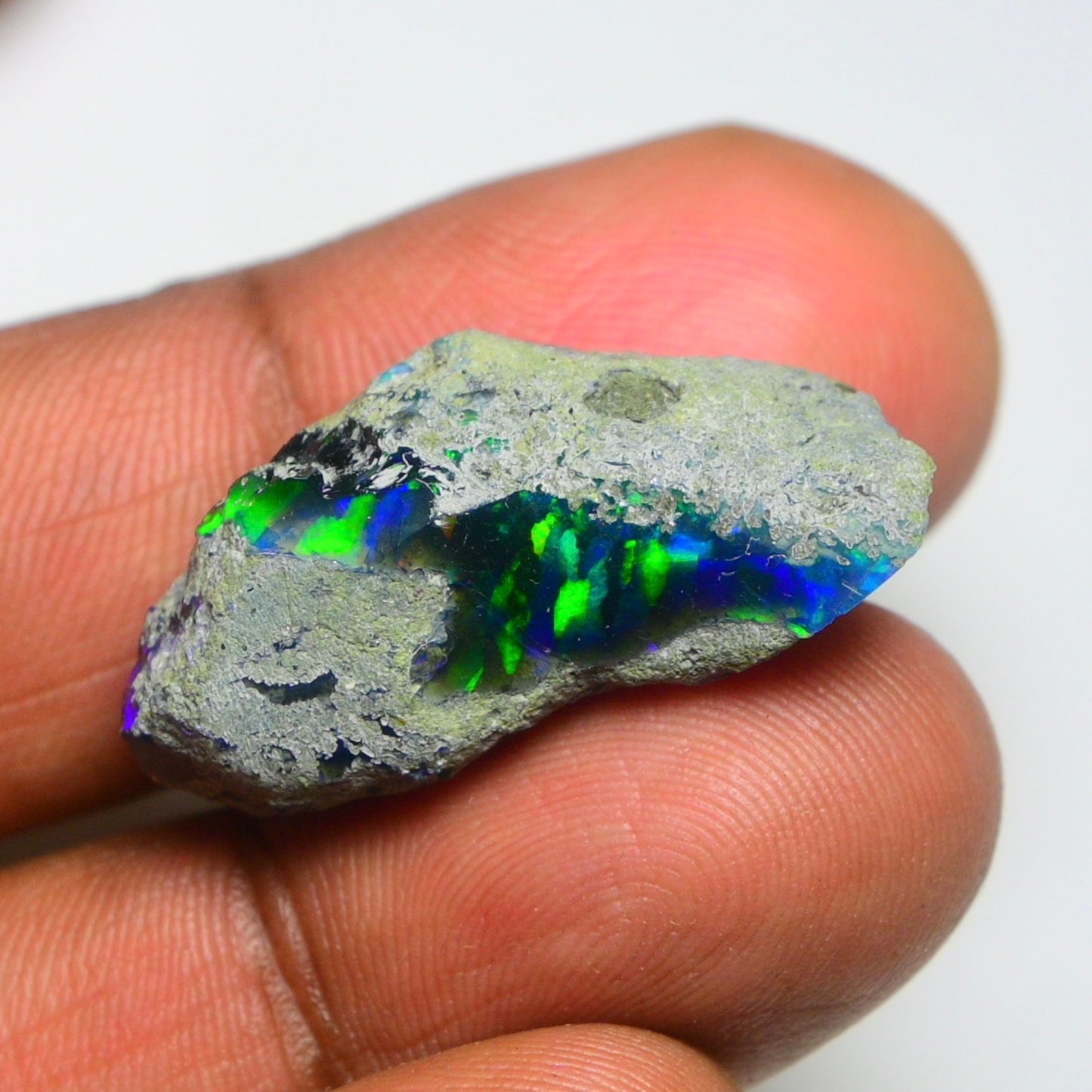 Black Opal 18.55 Carats | Natural Black Ethiopian Opal Rough - Ready for Cutting & Jewelry!