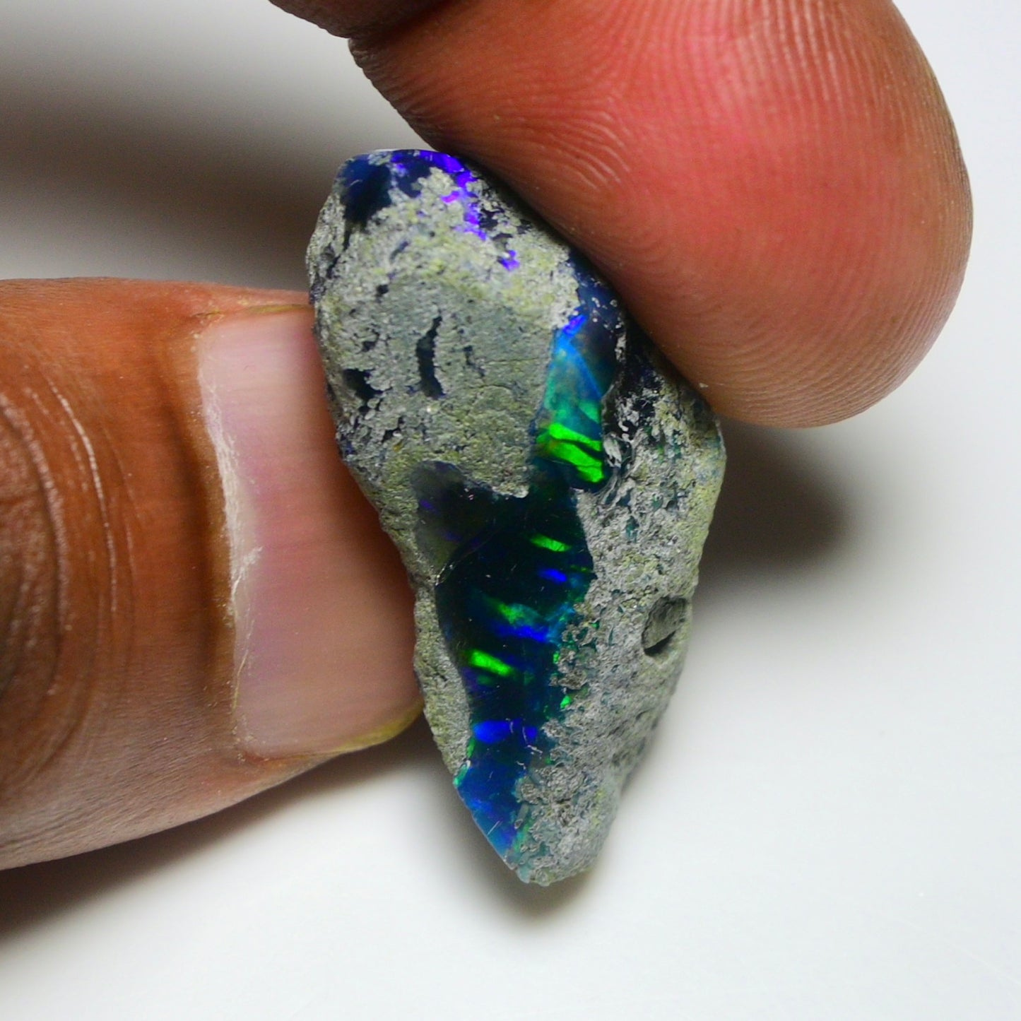 Black Opal 18.55 Carats | Natural Black Ethiopian Opal Rough - Ready for Cutting & Jewelry!