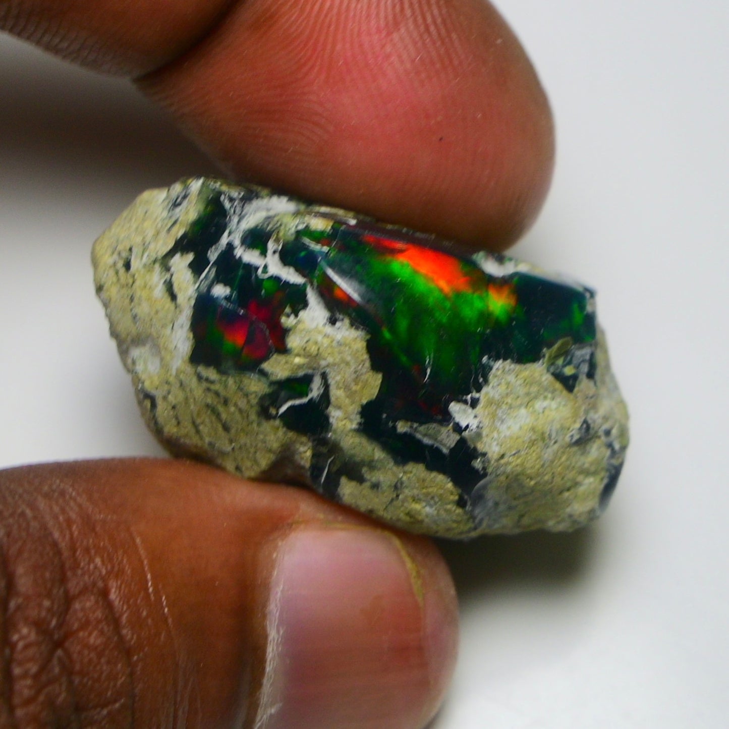 Black Opal 70.70 Carats | Natural Black Ethiopian Opal Rough - Ready for Cutting & Jewelry!