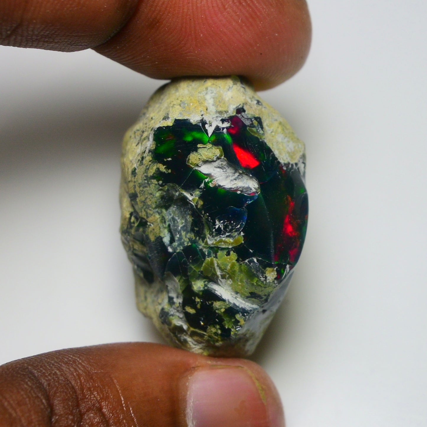 Black Opal 70.70 Carats | Natural Black Ethiopian Opal Rough - Ready for Cutting & Jewelry!