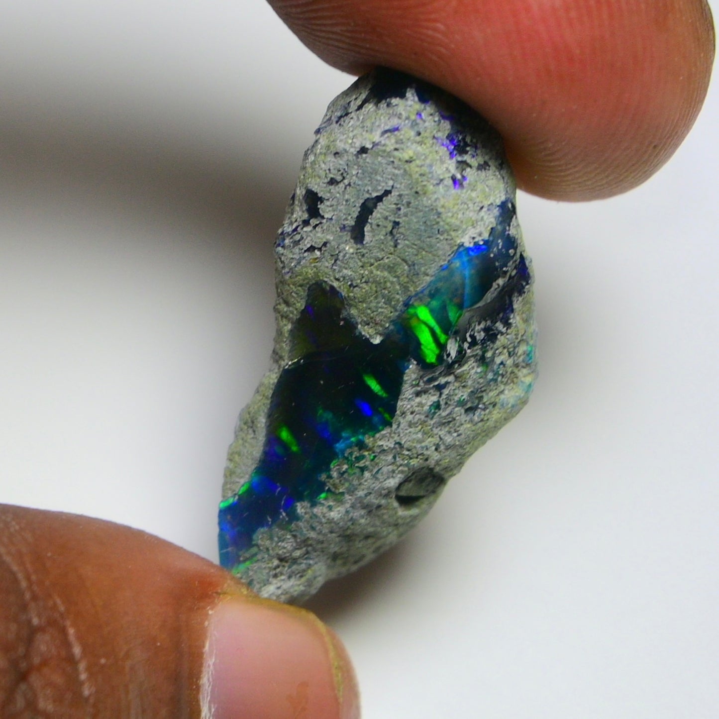 Black Opal 18.55 Carats | Natural Black Ethiopian Opal Rough - Ready for Cutting & Jewelry!