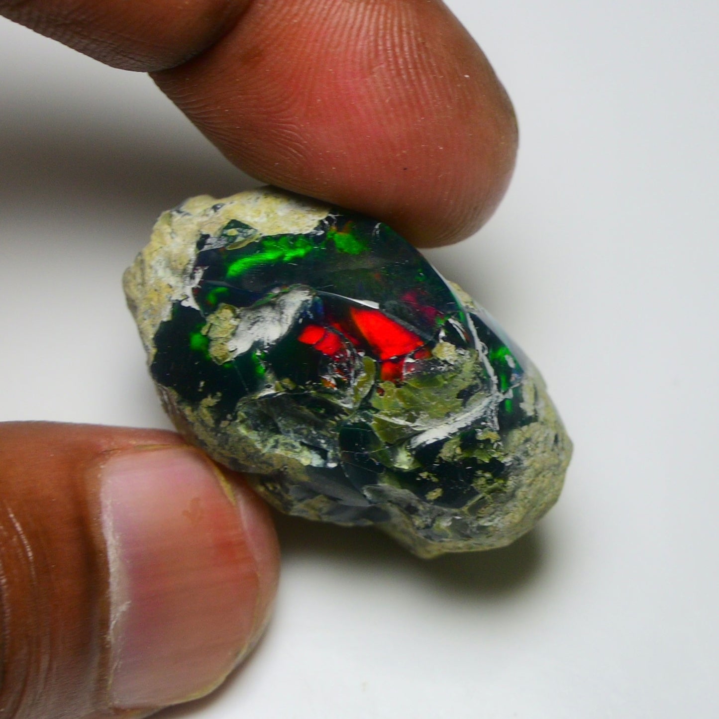 Black Opal 70.70 Carats | Natural Black Ethiopian Opal Rough - Ready for Cutting & Jewelry!