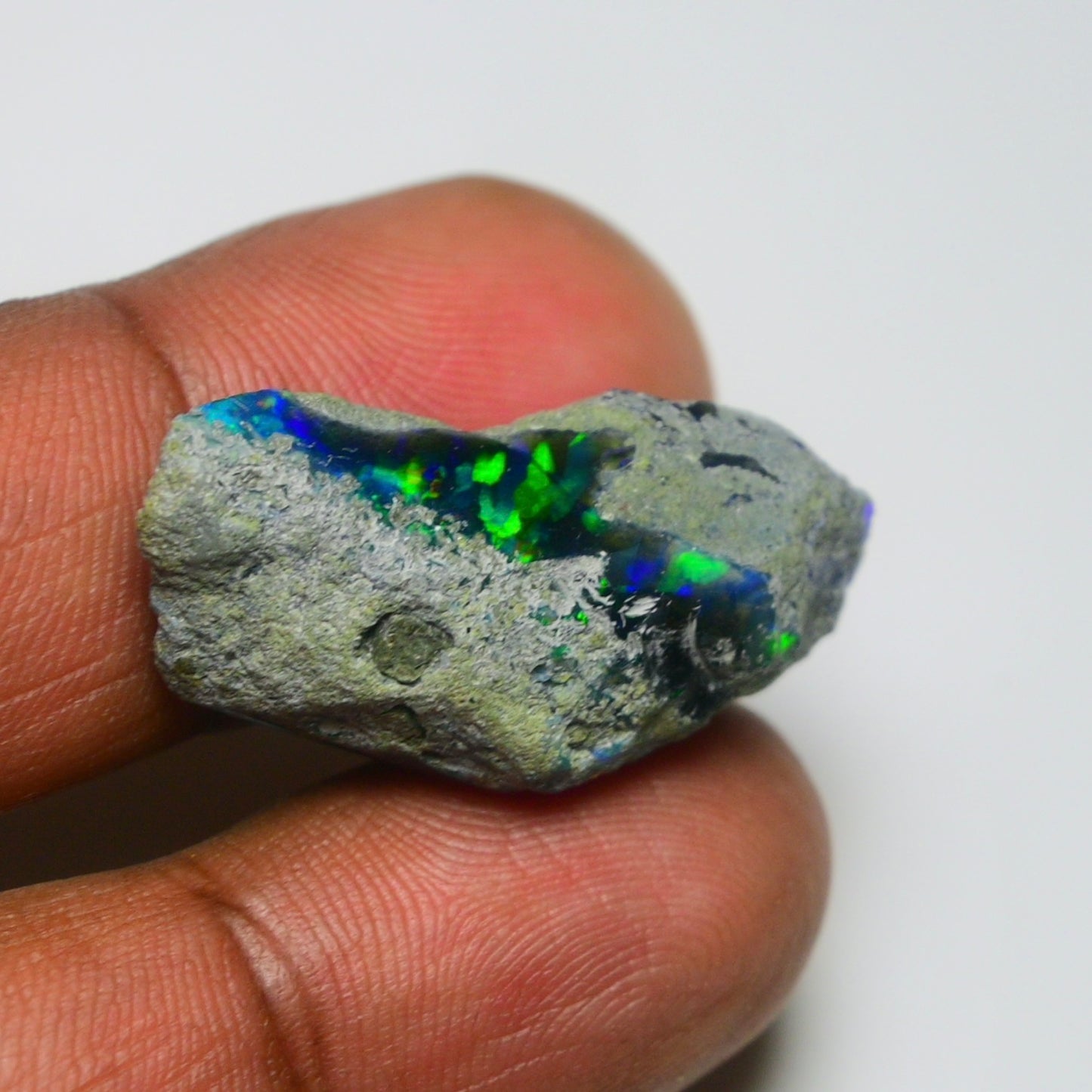 Black Opal 18.55 Carats | Natural Black Ethiopian Opal Rough - Ready for Cutting & Jewelry!