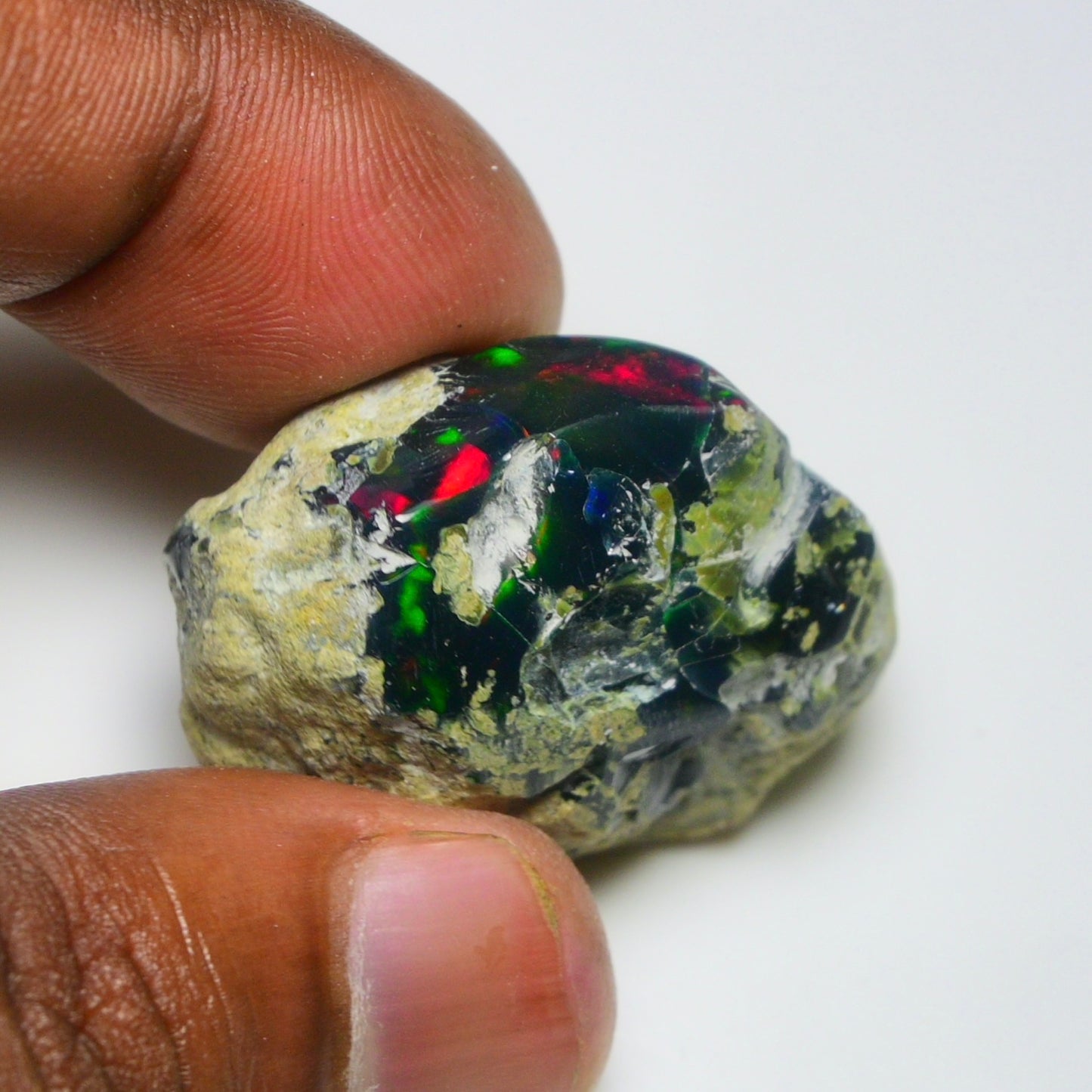 Black Opal 70.70 Carats | Natural Black Ethiopian Opal Rough - Ready for Cutting & Jewelry!