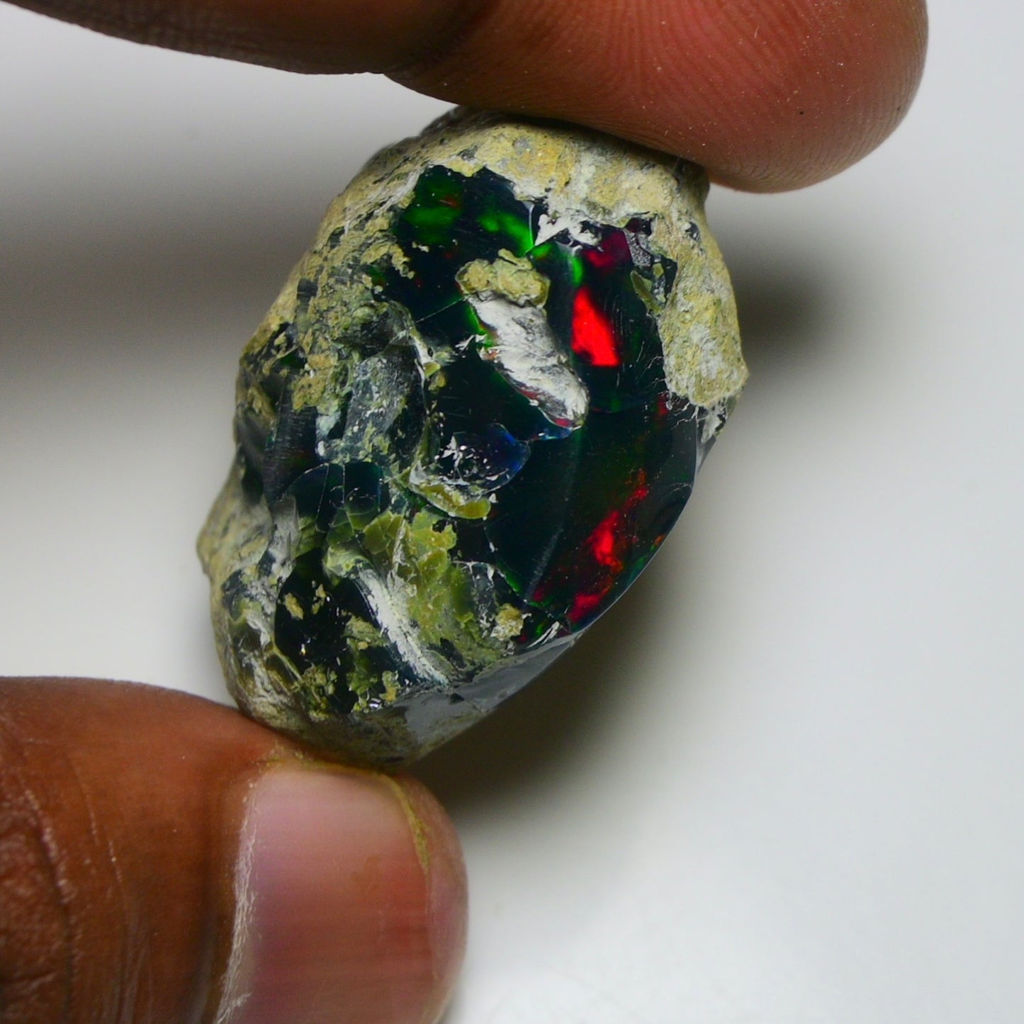 Black Opal 70.70 Carats | Natural Black Ethiopian Opal Rough - Ready for Cutting & Jewelry!