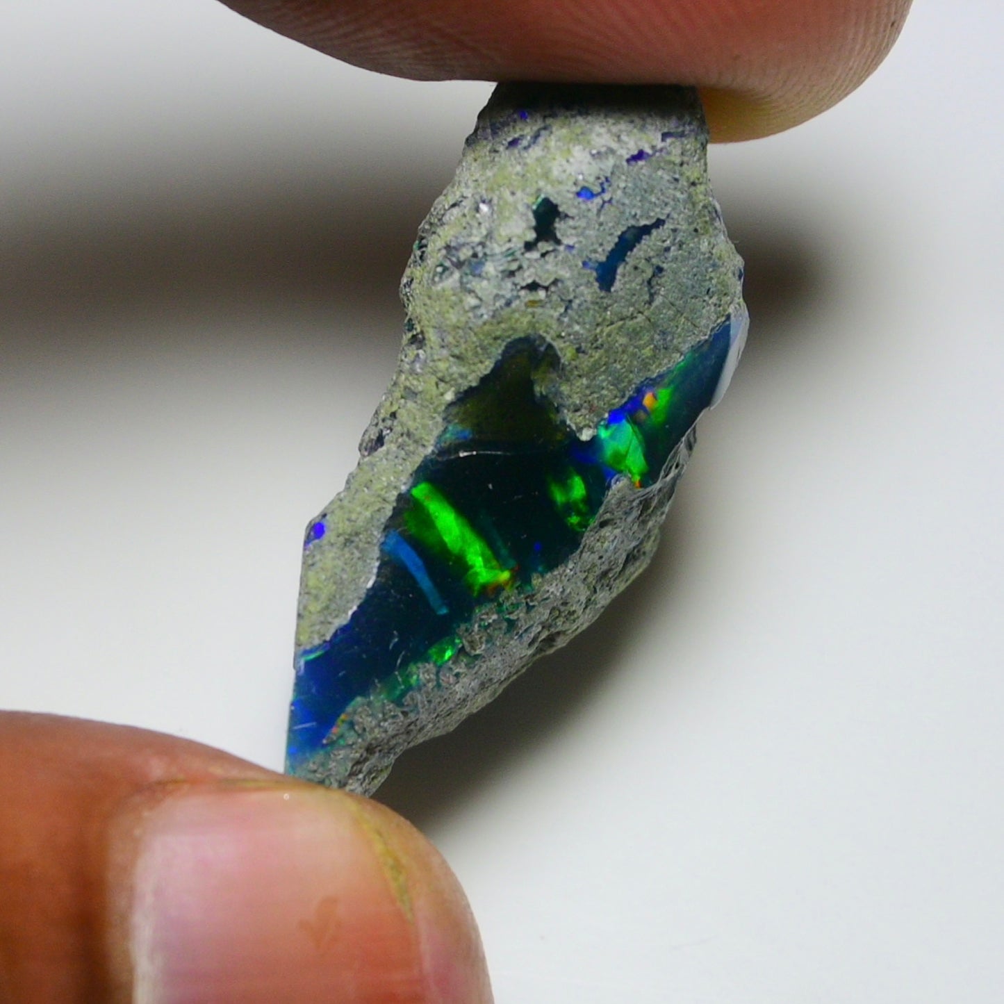 Black Opal 18.55 Carats | Natural Black Ethiopian Opal Rough - Ready for Cutting & Jewelry!