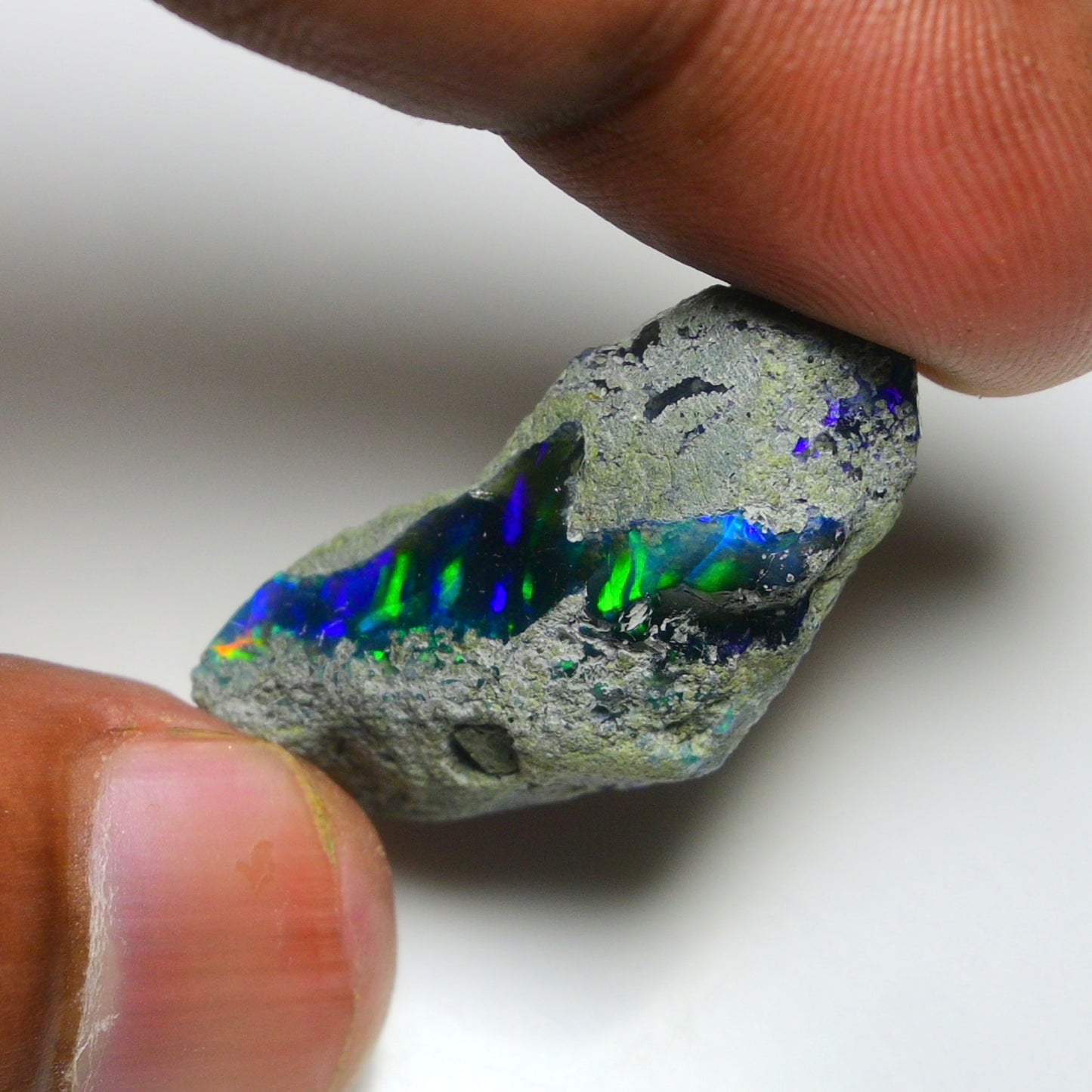 Black Opal 18.55 Carats | Natural Black Ethiopian Opal Rough - Ready for Cutting & Jewelry!