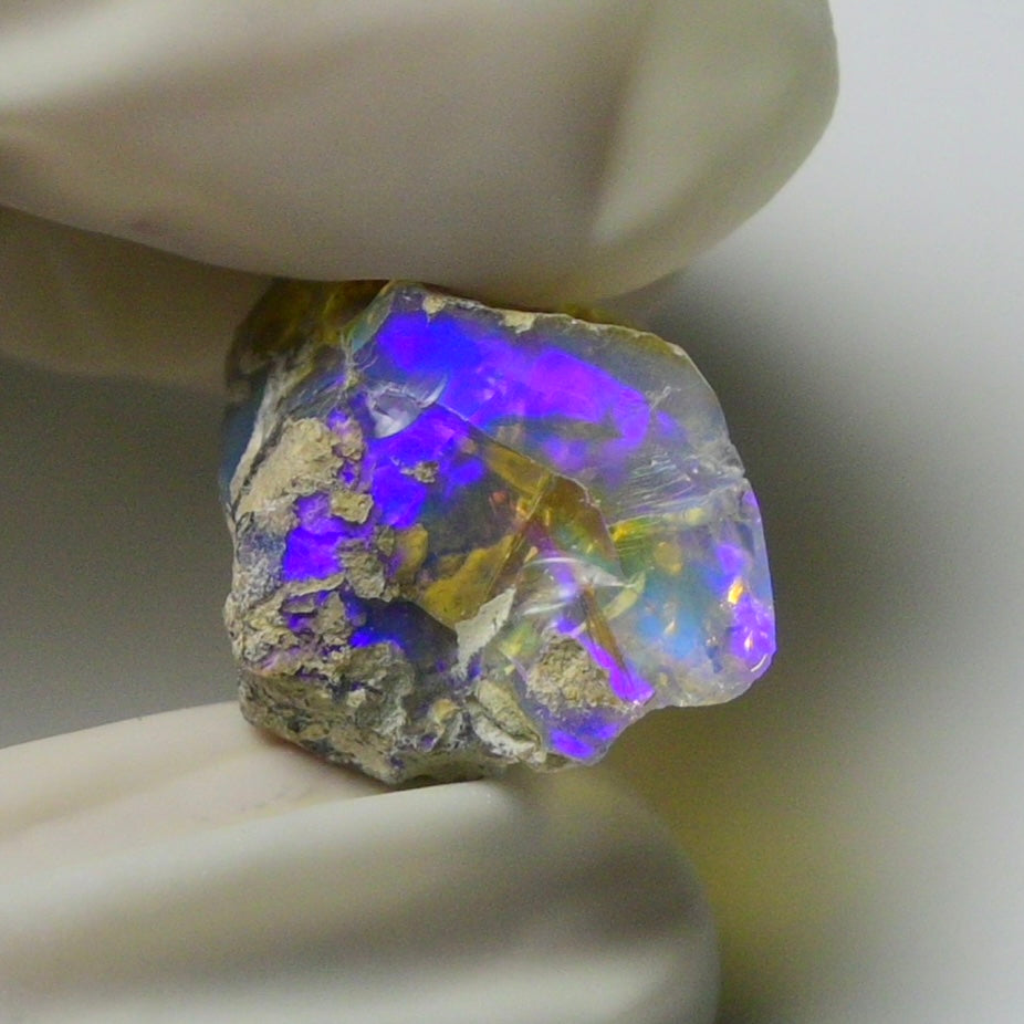 Blue Opal Rough 9.80 Carats | Natural Ethiopian Opal Rough - Ready for Cutting & Jewelry | AAA Grade Opal Raw