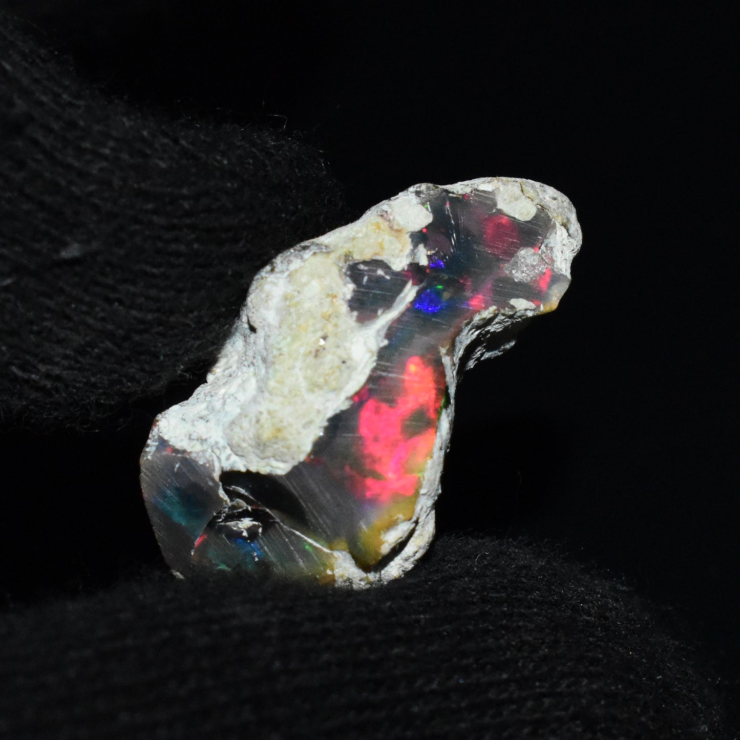 Black Opal Rough 11.80 Carats | Natural Ethiopian Opal Rough - Ready for Cutting & Jewelry | AAA Grade Opal Raw