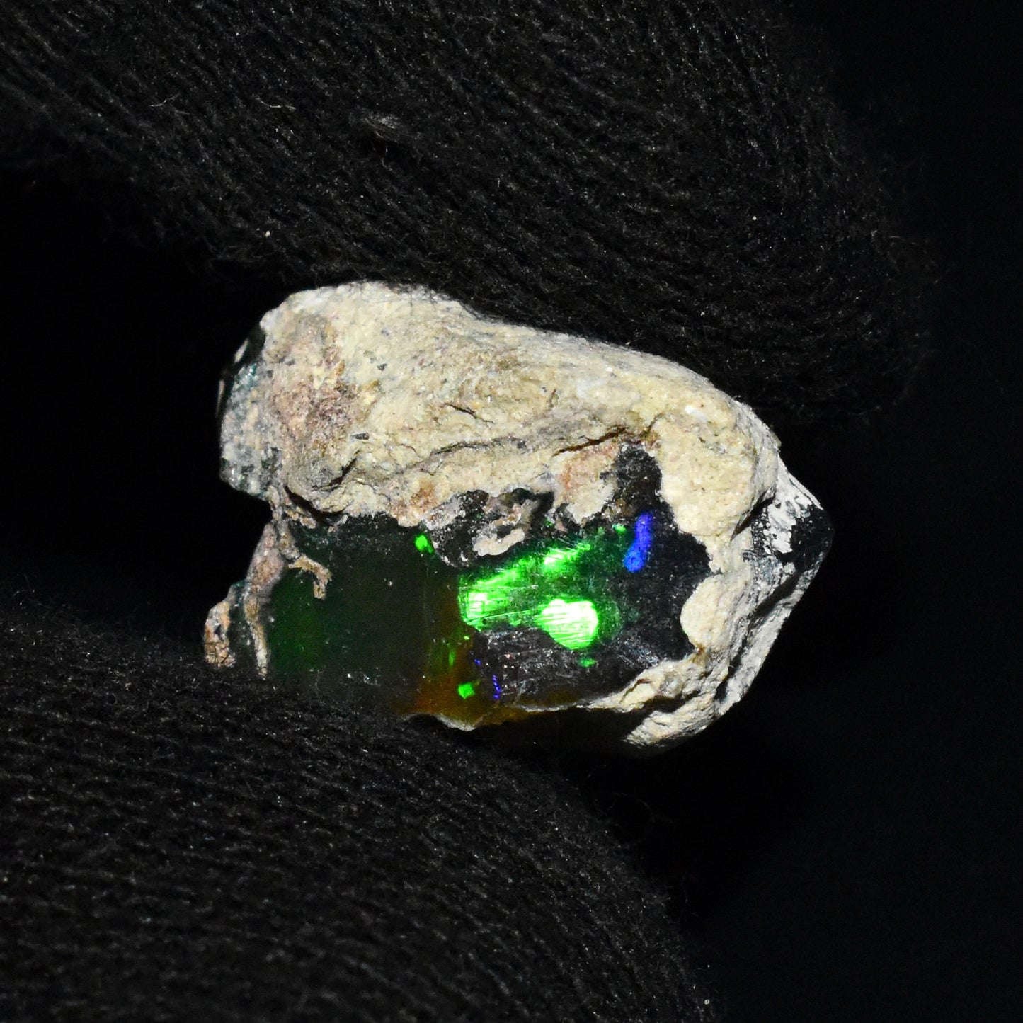 Black Opal Rough 7.85 Carats | Natural Ethiopian Opal Rough - Ready for Cutting & Jewelry | AAA Grade Opal Raw