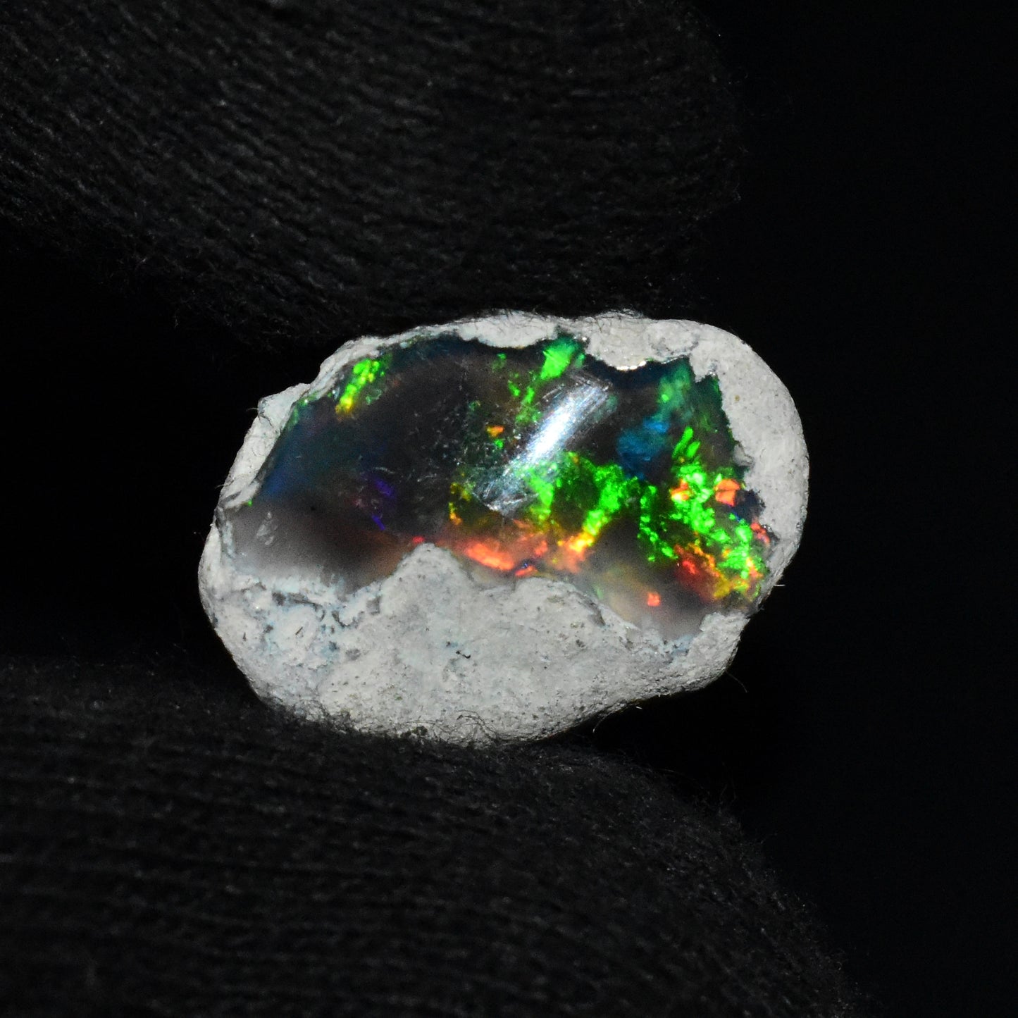 Black Opal Rough 5.75 Carats | Natural Ethiopian Opal Rough - Ready for Cutting & Jewelry | AAA Grade Opal Raw