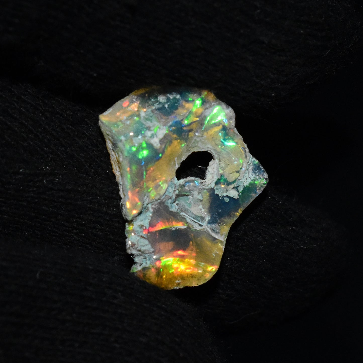 Black Opal Rough 4.00 Carats | Natural Ethiopian Opal Rough - Ready for Cutting & Jewelry | AAA Grade Opal Raw