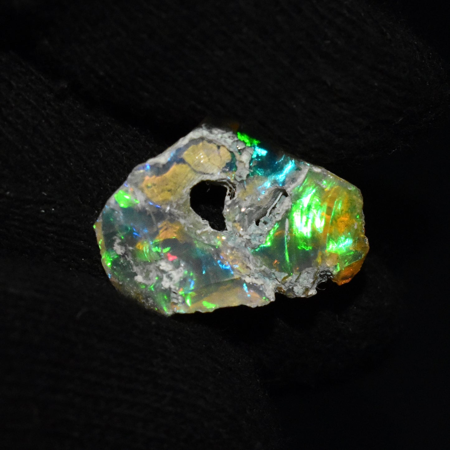 Black Opal Rough 4.00 Carats | Natural Ethiopian Opal Rough - Ready for Cutting & Jewelry | AAA Grade Opal Raw
