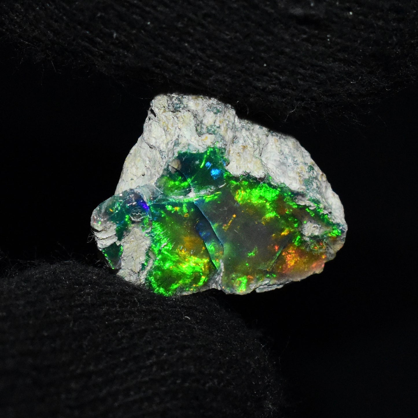 Black Opal Rough 7.35 Carats | Natural Ethiopian Opal Rough - Ready for Cutting & Jewelry | AAA Grade Opal Raw