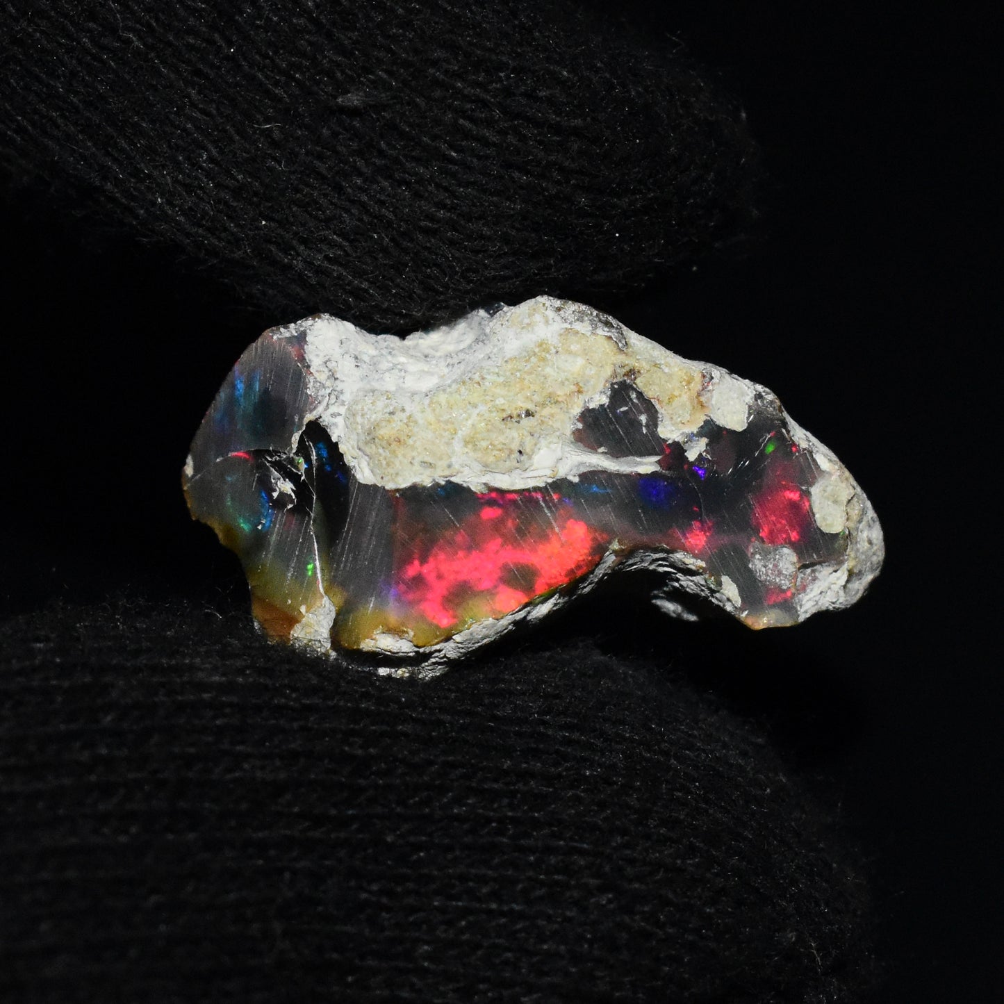 Black Opal Rough 11.80 Carats | Natural Ethiopian Opal Rough - Ready for Cutting & Jewelry | AAA Grade Opal Raw