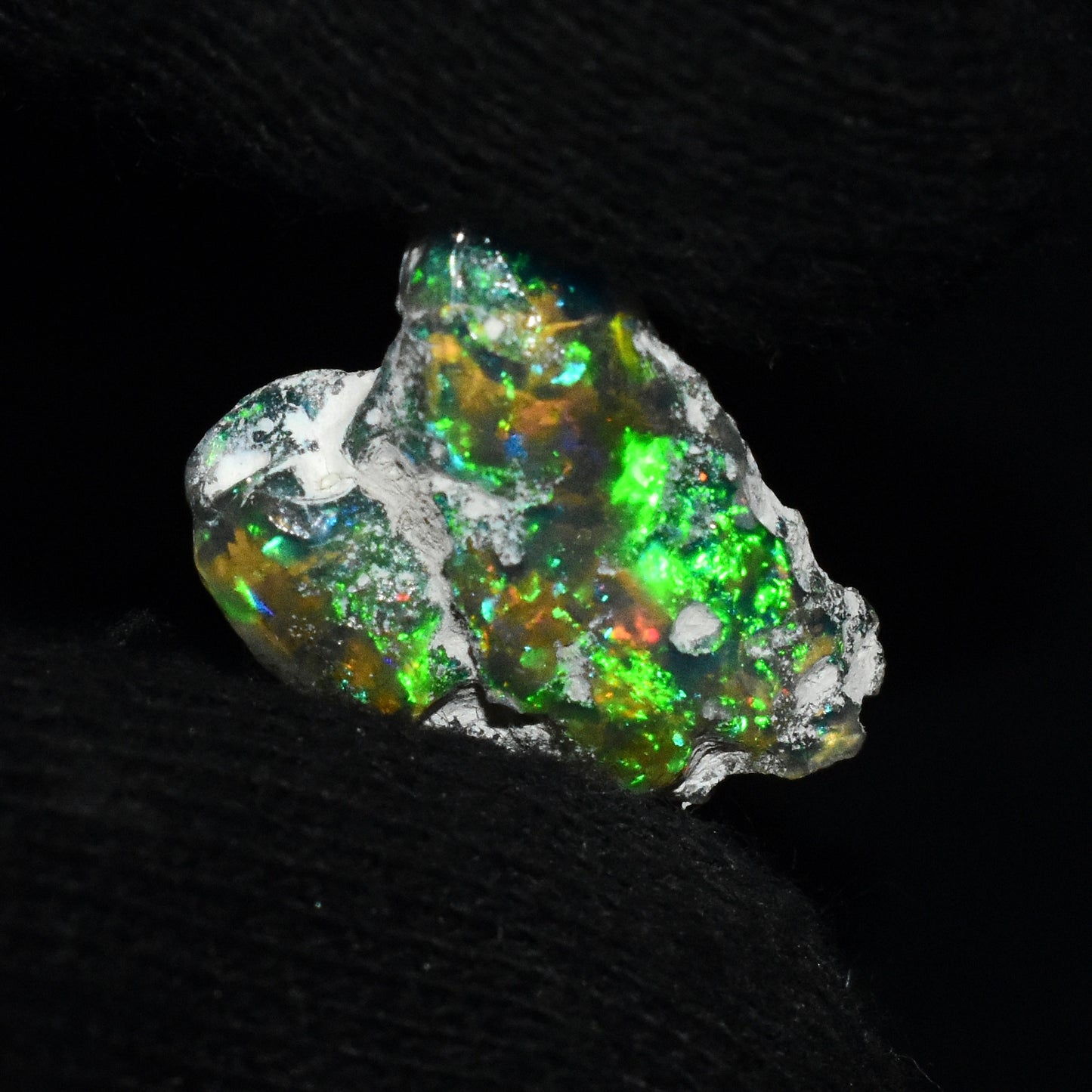 Black Opal Rough 4.00 Carats | Natural Ethiopian Opal Rough - Ready for Cutting & Jewelry | AAA Grade Opal Raw