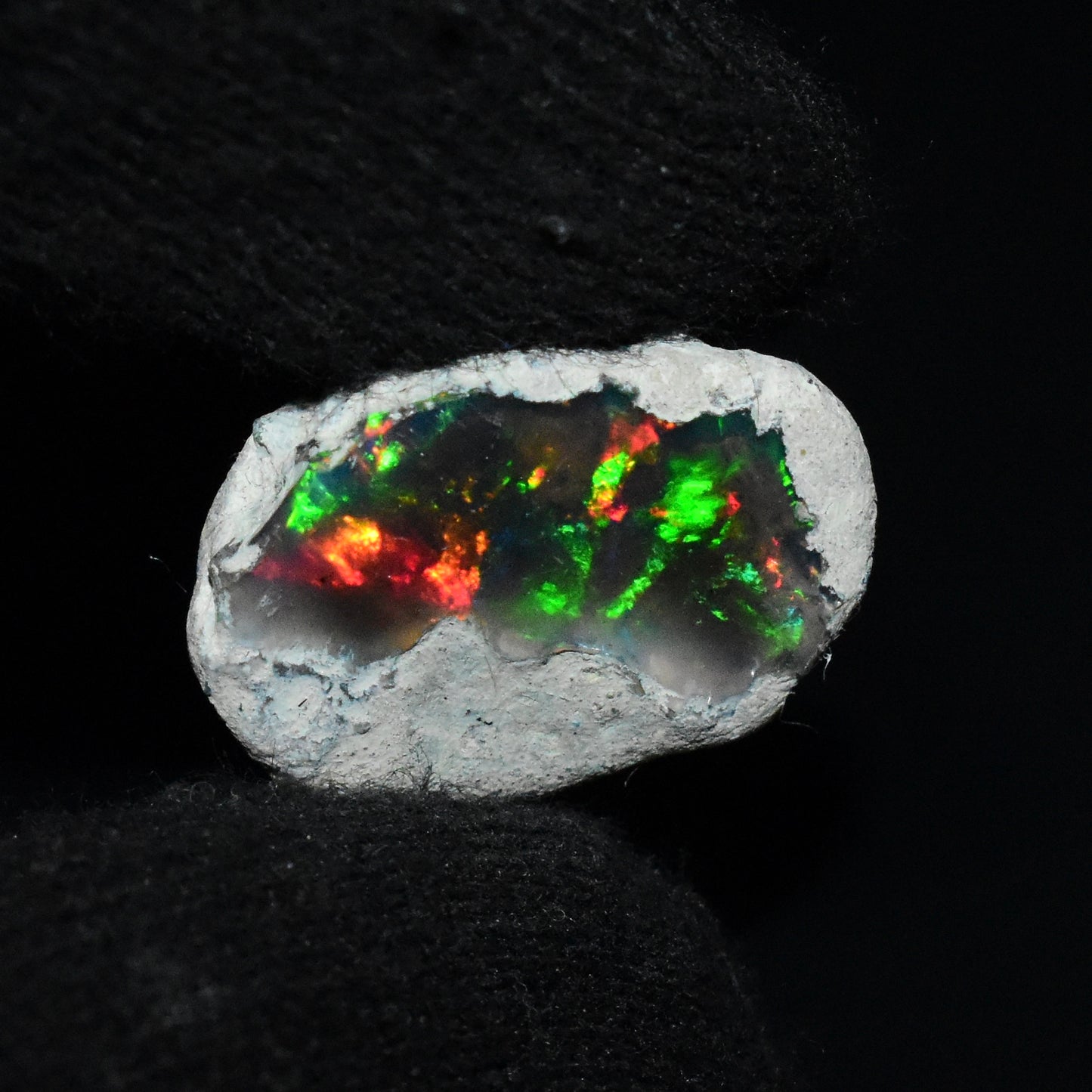 Black Opal Rough 5.75 Carats | Natural Ethiopian Opal Rough - Ready for Cutting & Jewelry | AAA Grade Opal Raw