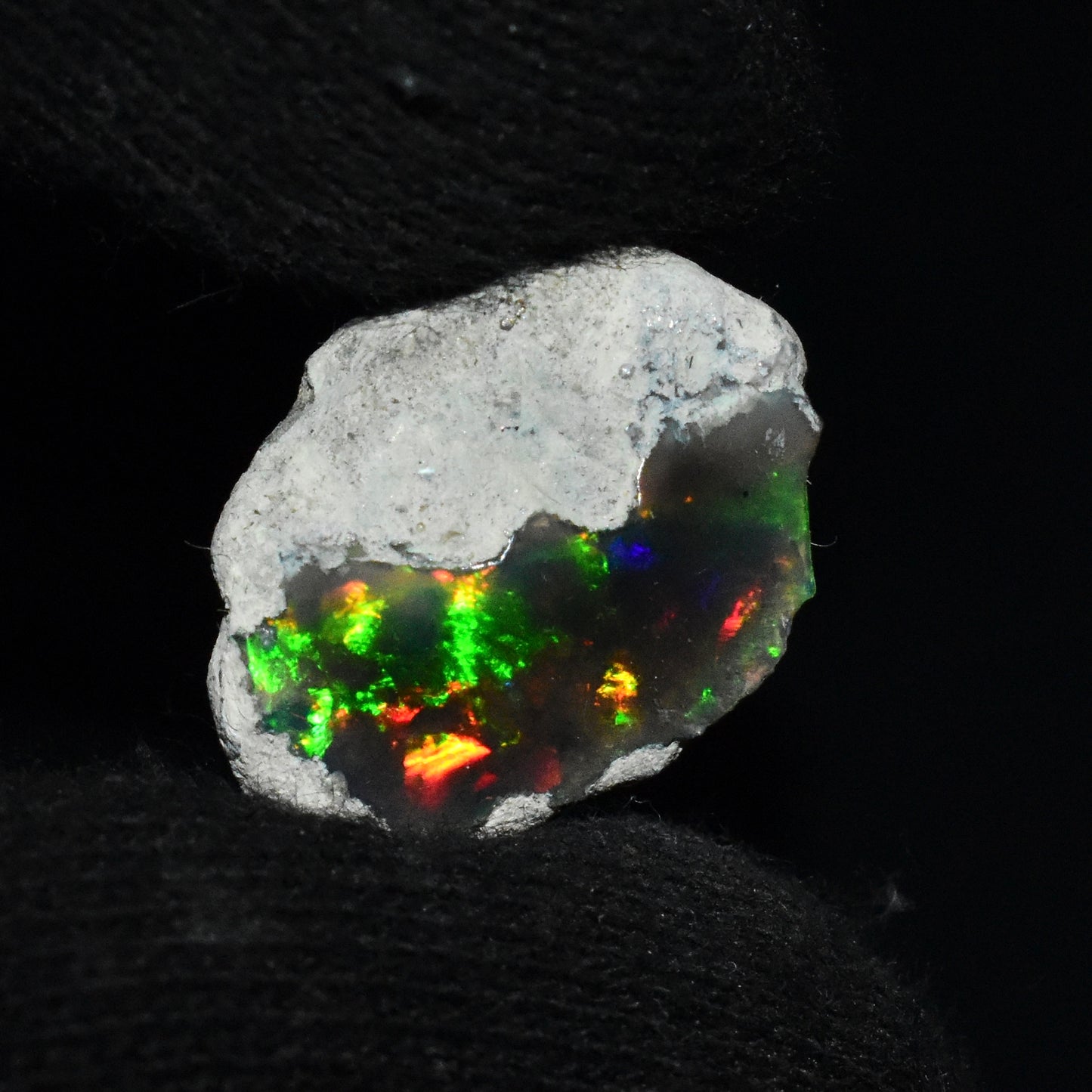 Black Opal Rough 5.75 Carats | Natural Ethiopian Opal Rough - Ready for Cutting & Jewelry | AAA Grade Opal Raw
