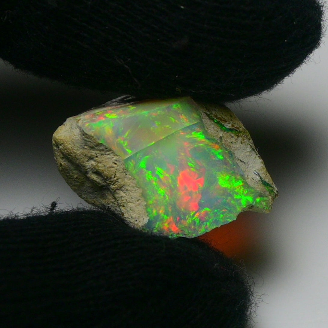 White Opal 11.65 Carats | Natural White Ethiopian Opal Rough - Ready for Cutting & Jewelry!